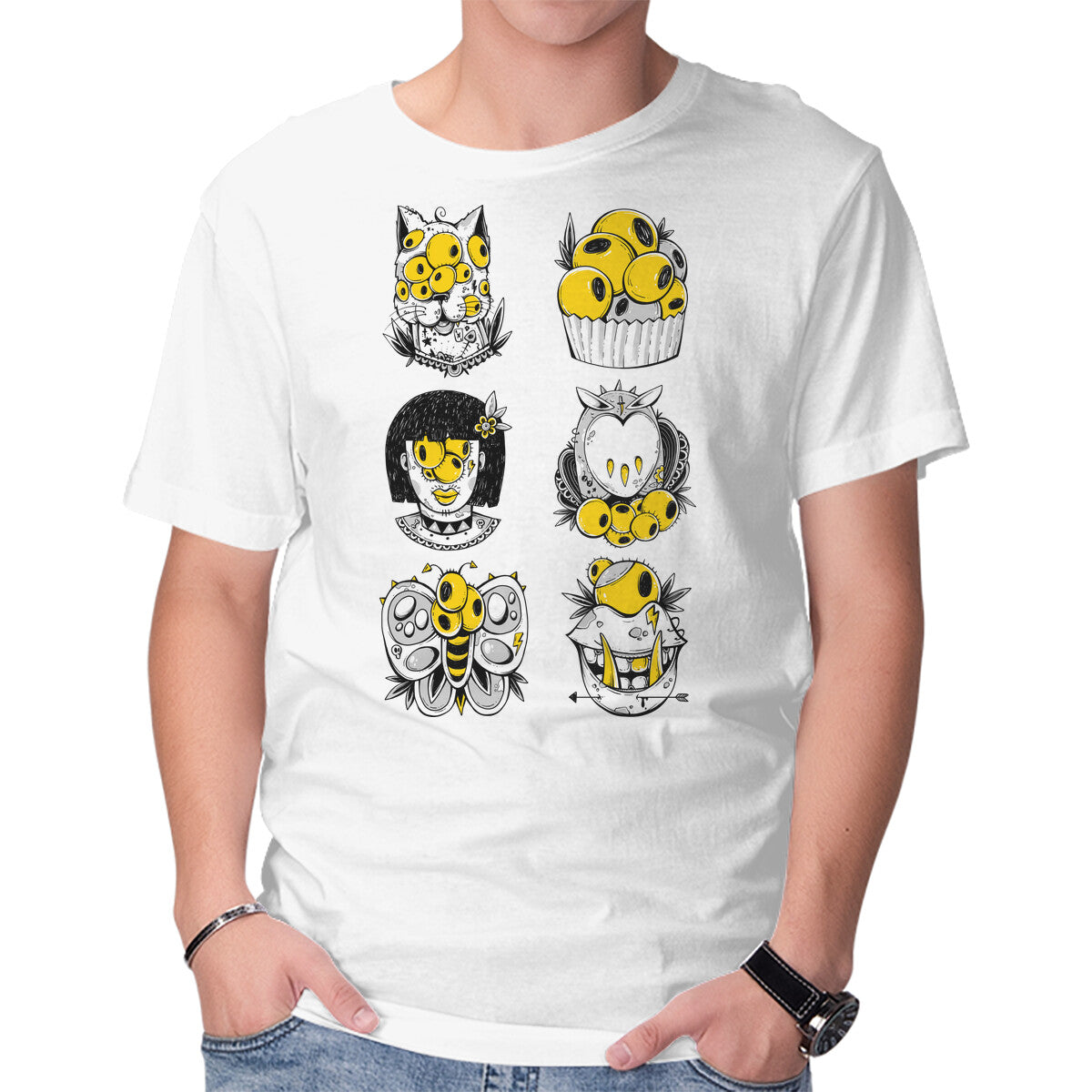 Monster Squad – Horror Graphic T-Shirt in white, product display