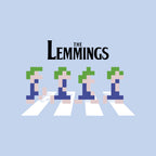 Lemmings Road – Gaming Graphic T-Shirt design artwork for blue graphic T-shirt