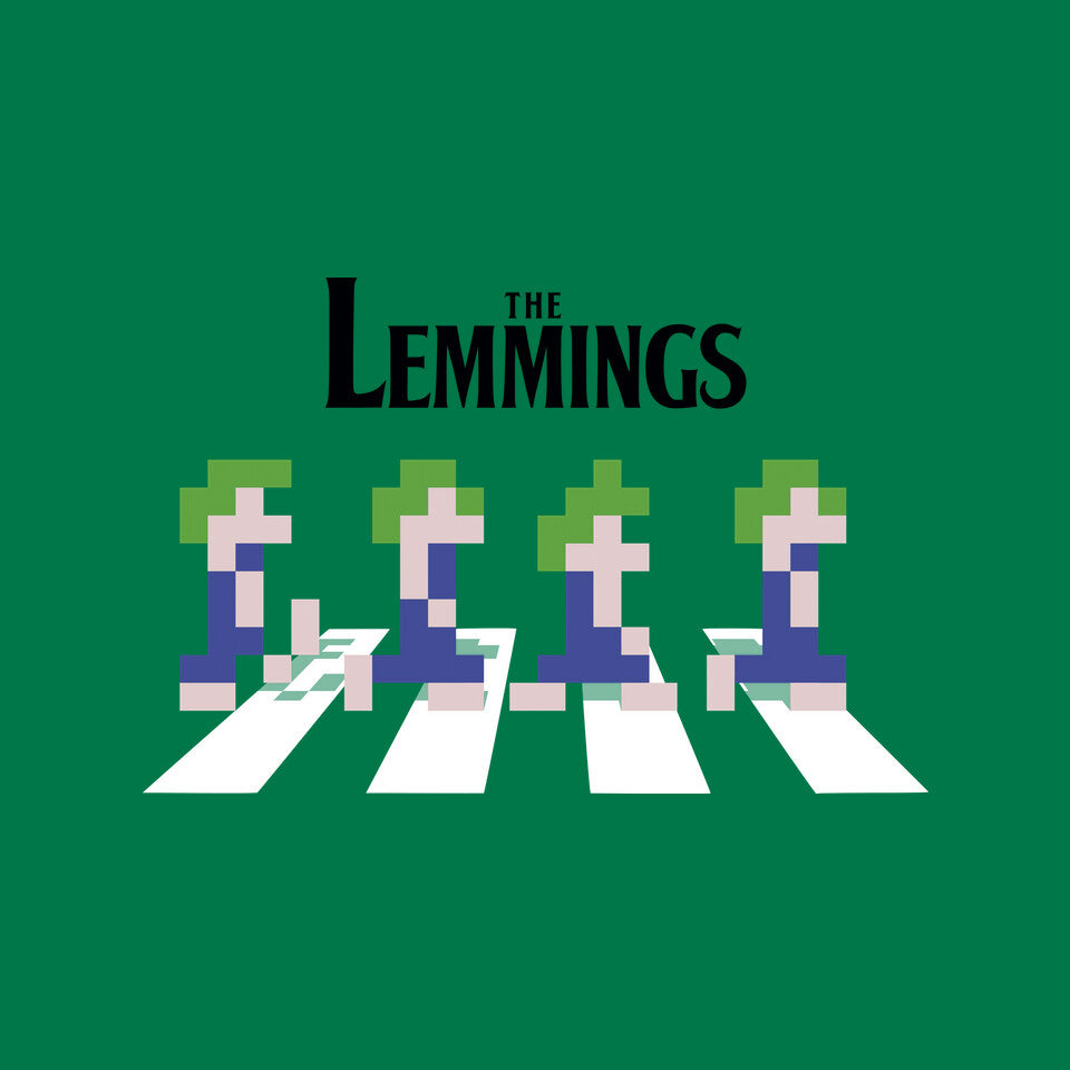 Lemmings Road – Gaming Graphic T-Shirt design artwork for green graphic T-shirt