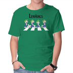 Lemmings Road – Gaming Graphic T-Shirt in green, product display