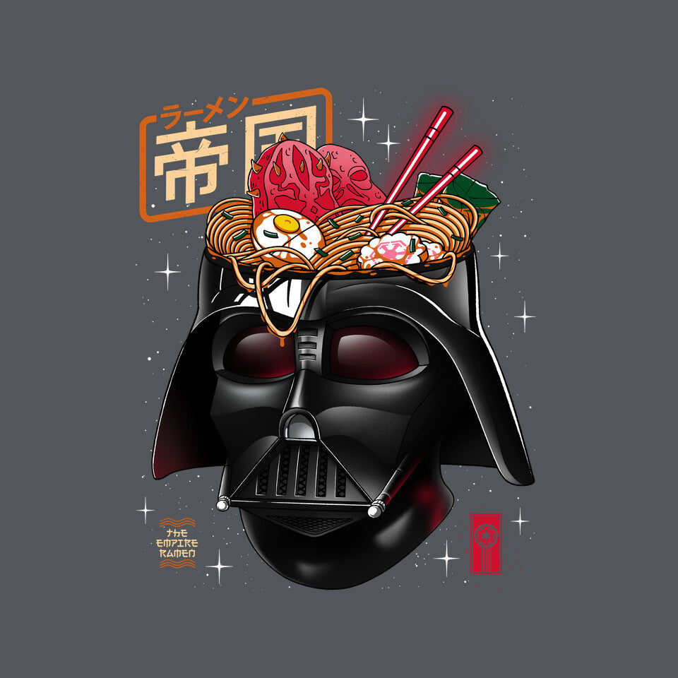 Empire Ramen – Sci-Fi Graphic T-Shirt design artwork for charcoal graphic T-shirt