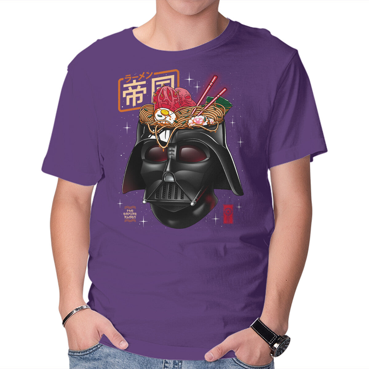 Empire Ramen – Sci-Fi Graphic T-Shirt in purple, product display