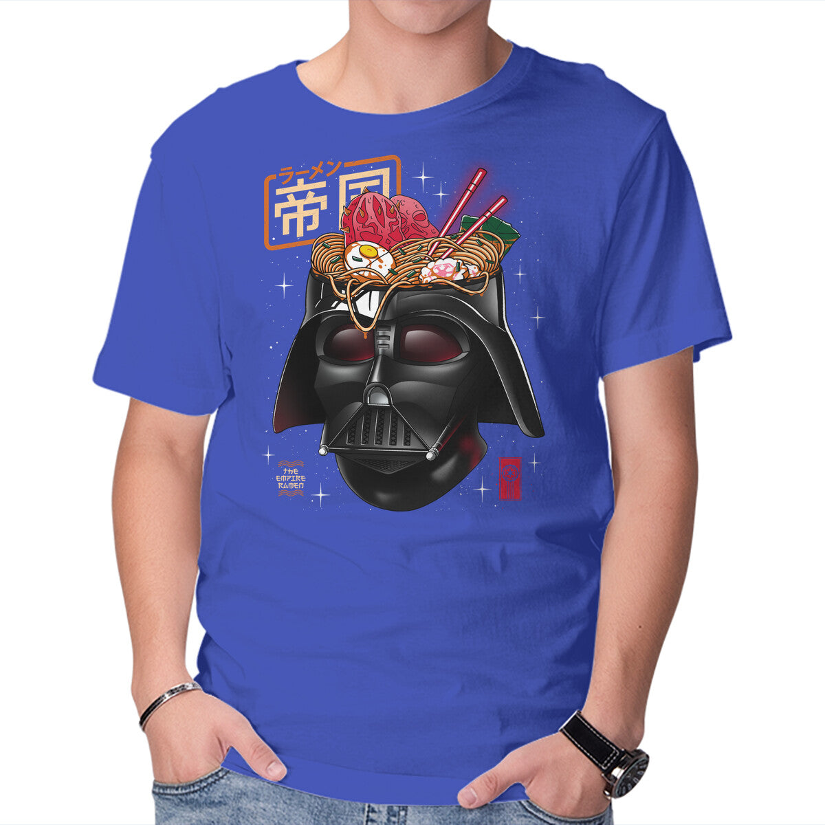 Empire Ramen – Sci-Fi Graphic T-Shirt in royal blue, product display