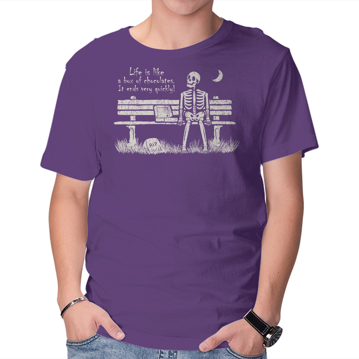Forrest In Peace – Movie Graphic T-Shirt in purple, product display