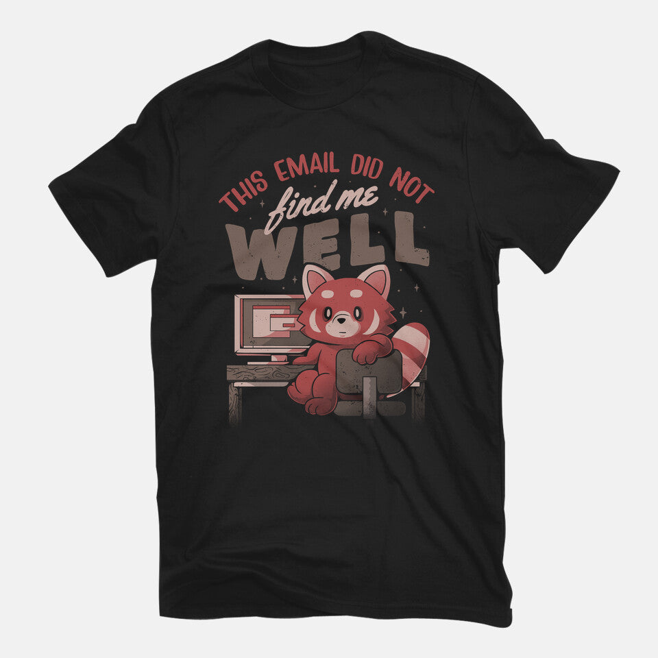 This Email Did Not Find Me Well – Animal Graphic T-Shirt in black, flat-lay product view