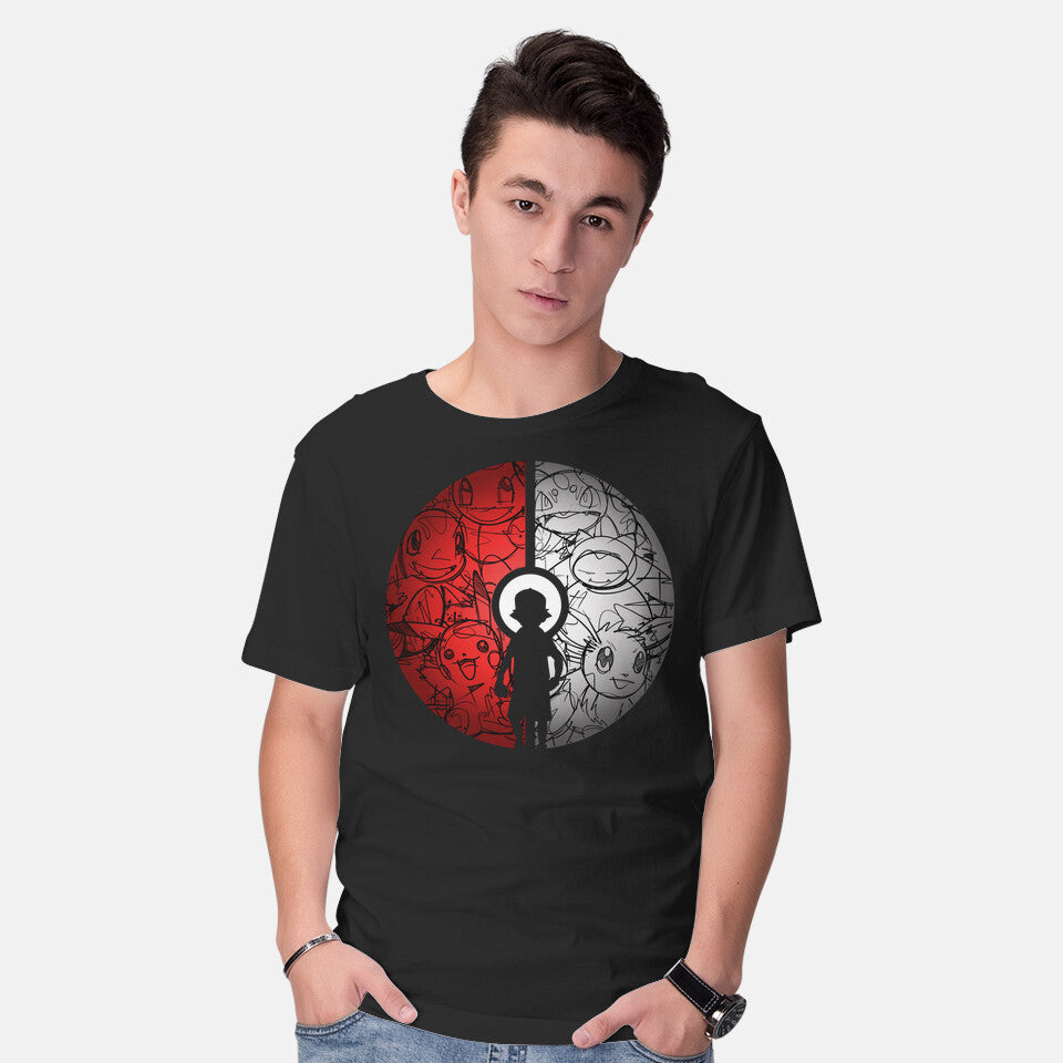 Model wearing black I Got Them – Anime Graphic T-Shirt