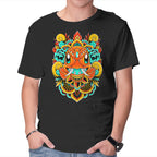 Fire Monster – Anime Graphic T-Shirt in black, product display