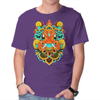 Fire Monster – Anime Graphic T-Shirt in purple, product display