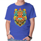 Fire Monster – Anime Graphic T-Shirt in royal blue, product display