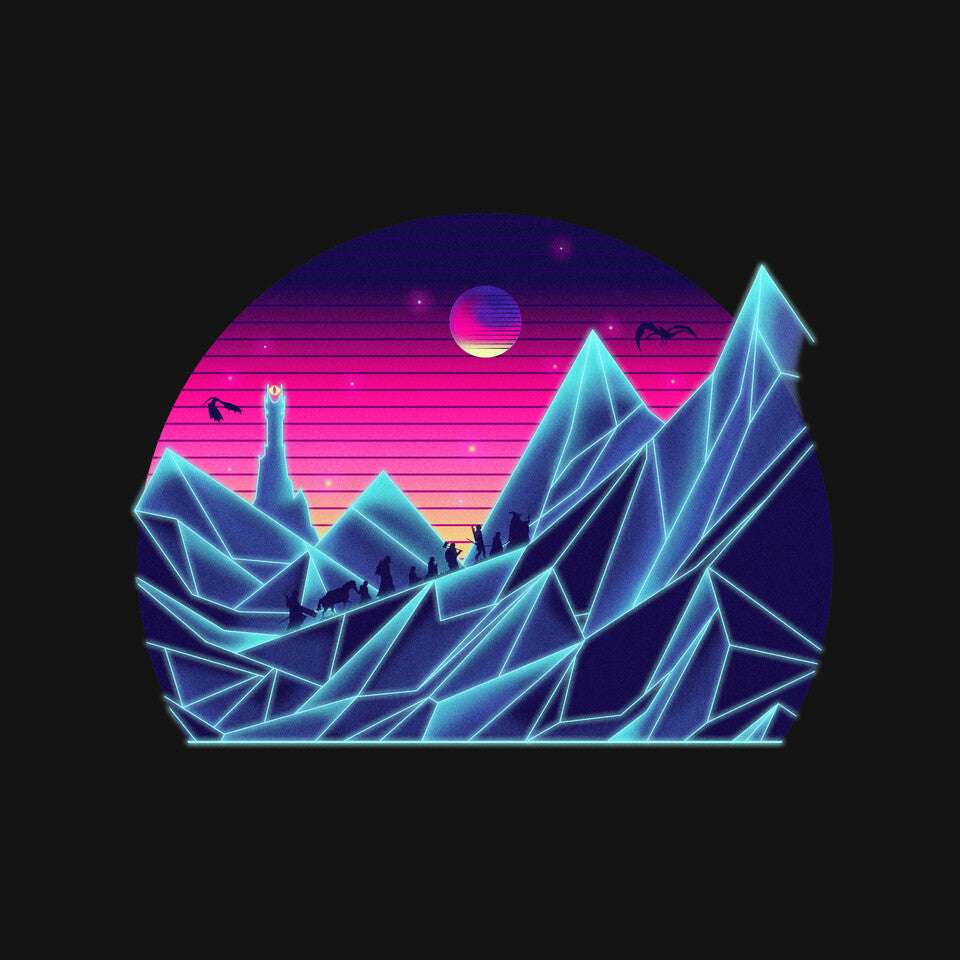 Rad Fellowship – Fantasy Graphic T-Shirt design artwork for black graphic T-shirt
