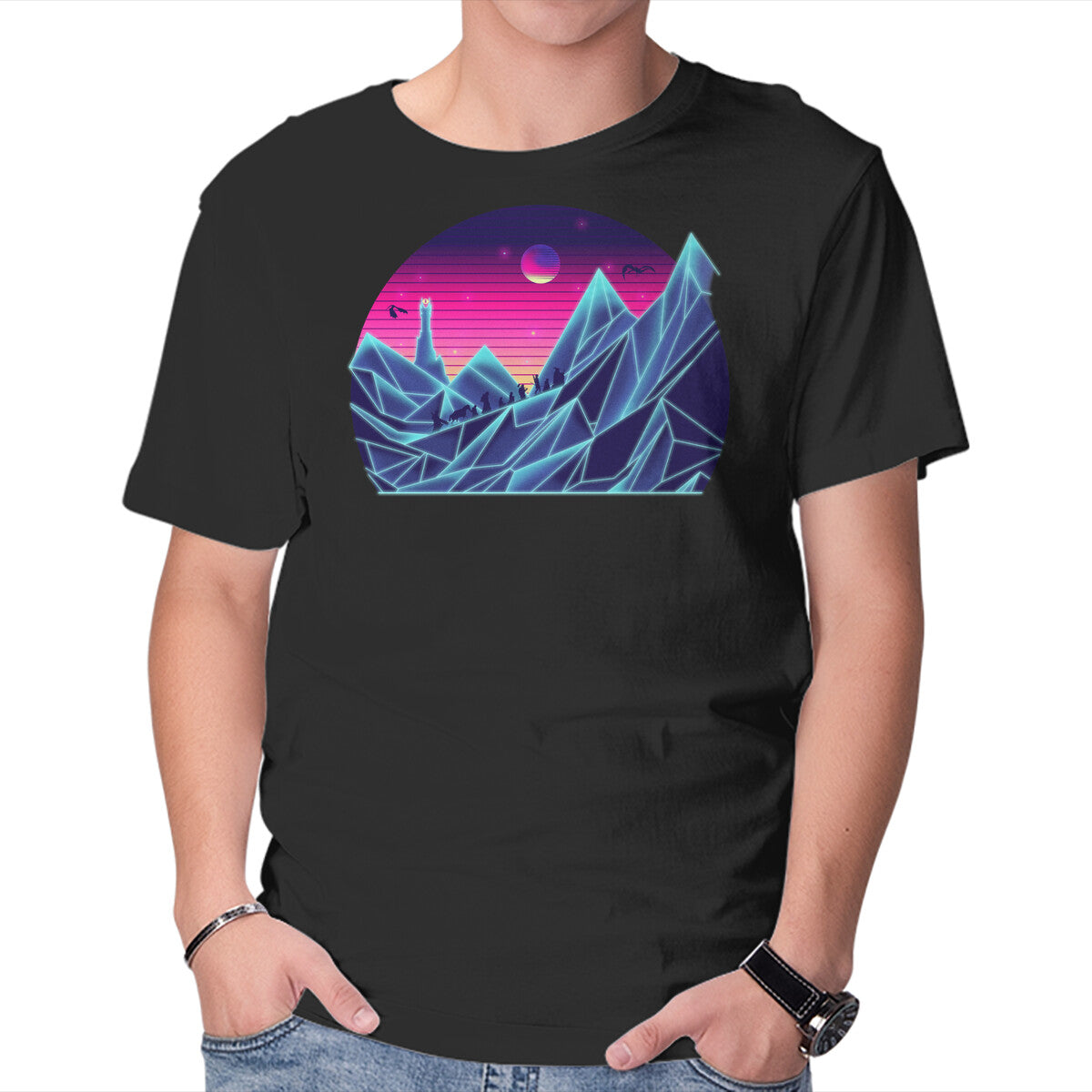 Rad Fellowship – Fantasy Graphic T-Shirt in black, product display