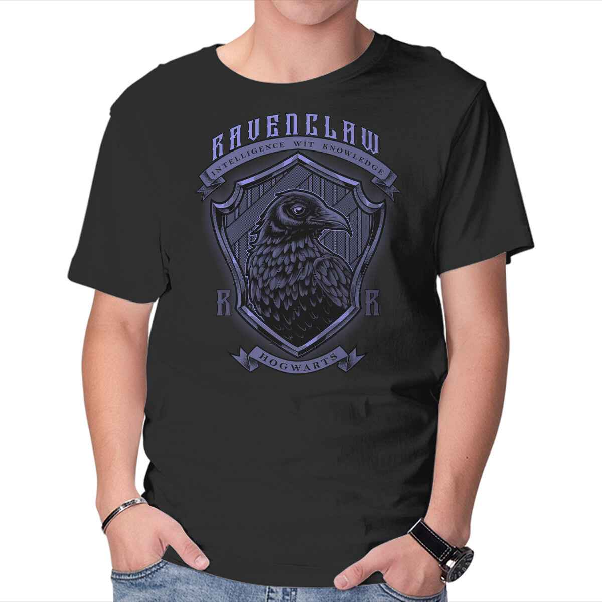 Violet Crow Emblem – Fantasy Graphic T-Shirt