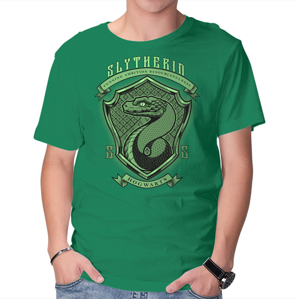 Green Snake Emblem – Fantasy Graphic T-Shirt in green, product display