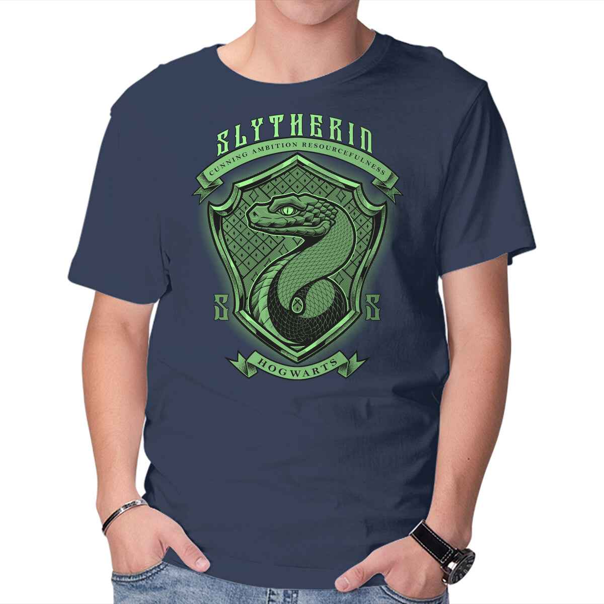 Green Snake Emblem – Fantasy Graphic T-Shirt