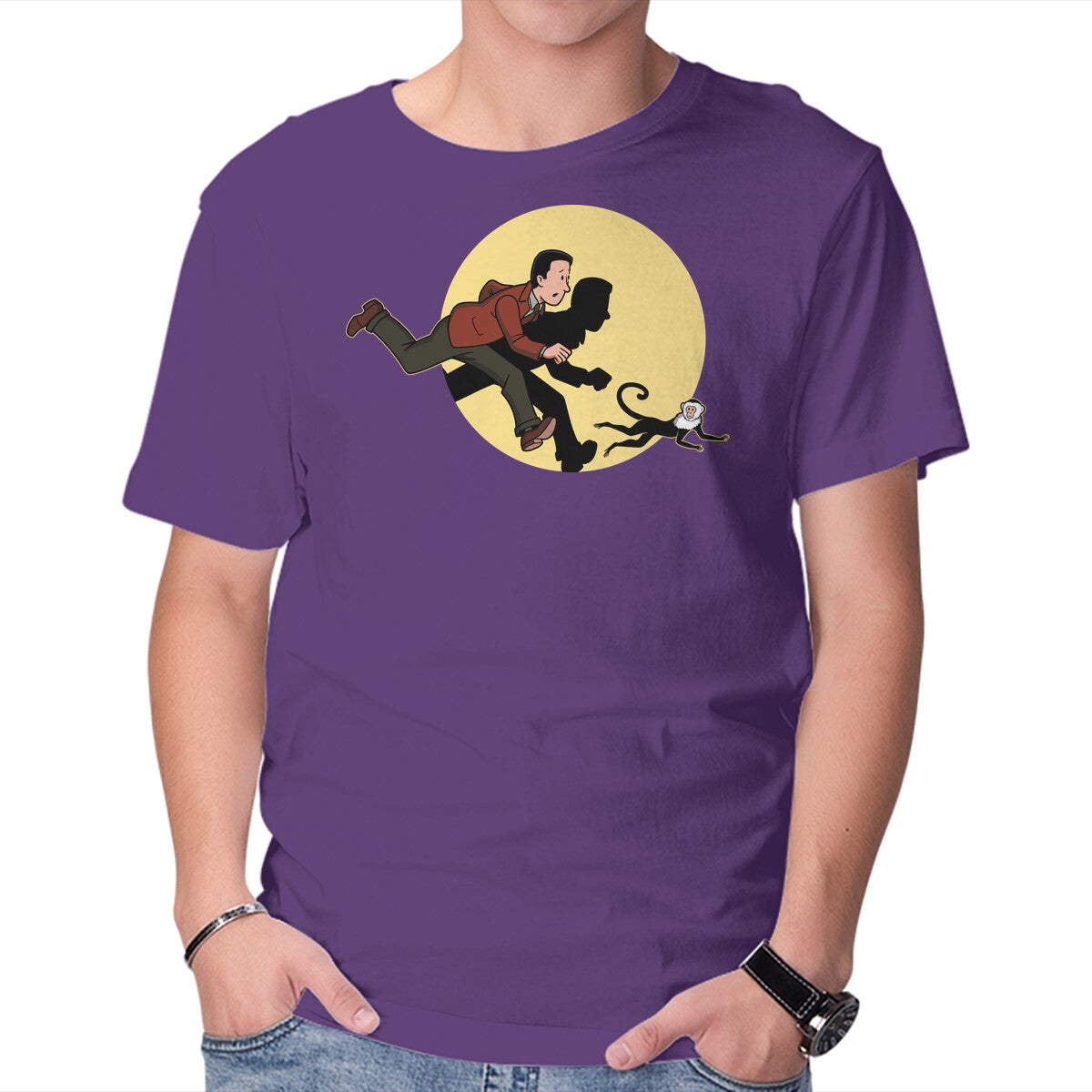 The Adventures Of Ross And Marcel Graphic T-Shirt in purple, product display