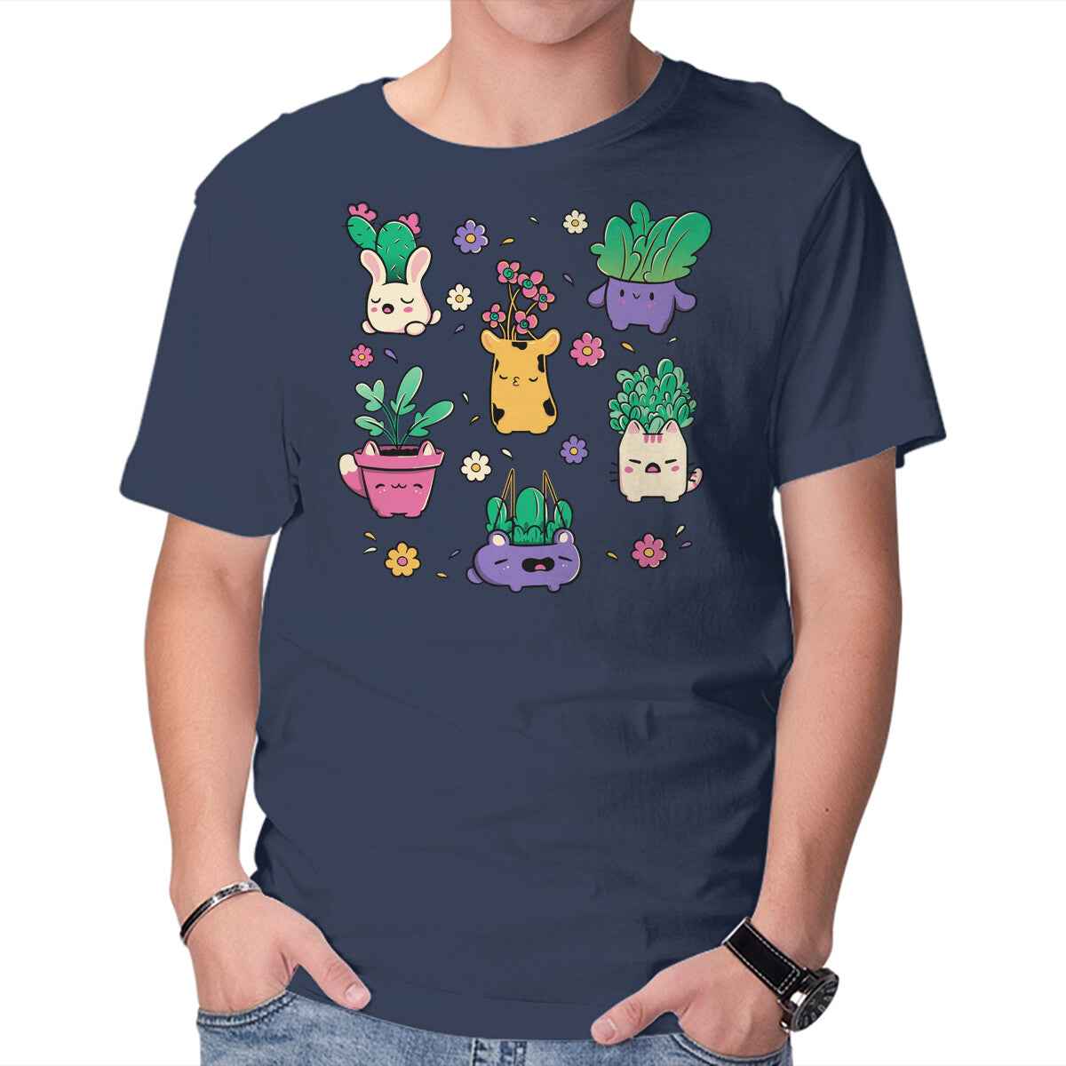 Happy Plants Kawaii Graphic T-Shirt