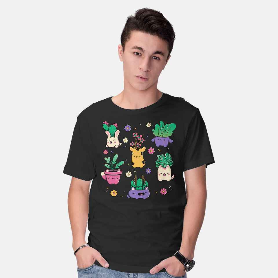 Happy Plants Kawaii Graphic T-Shirt