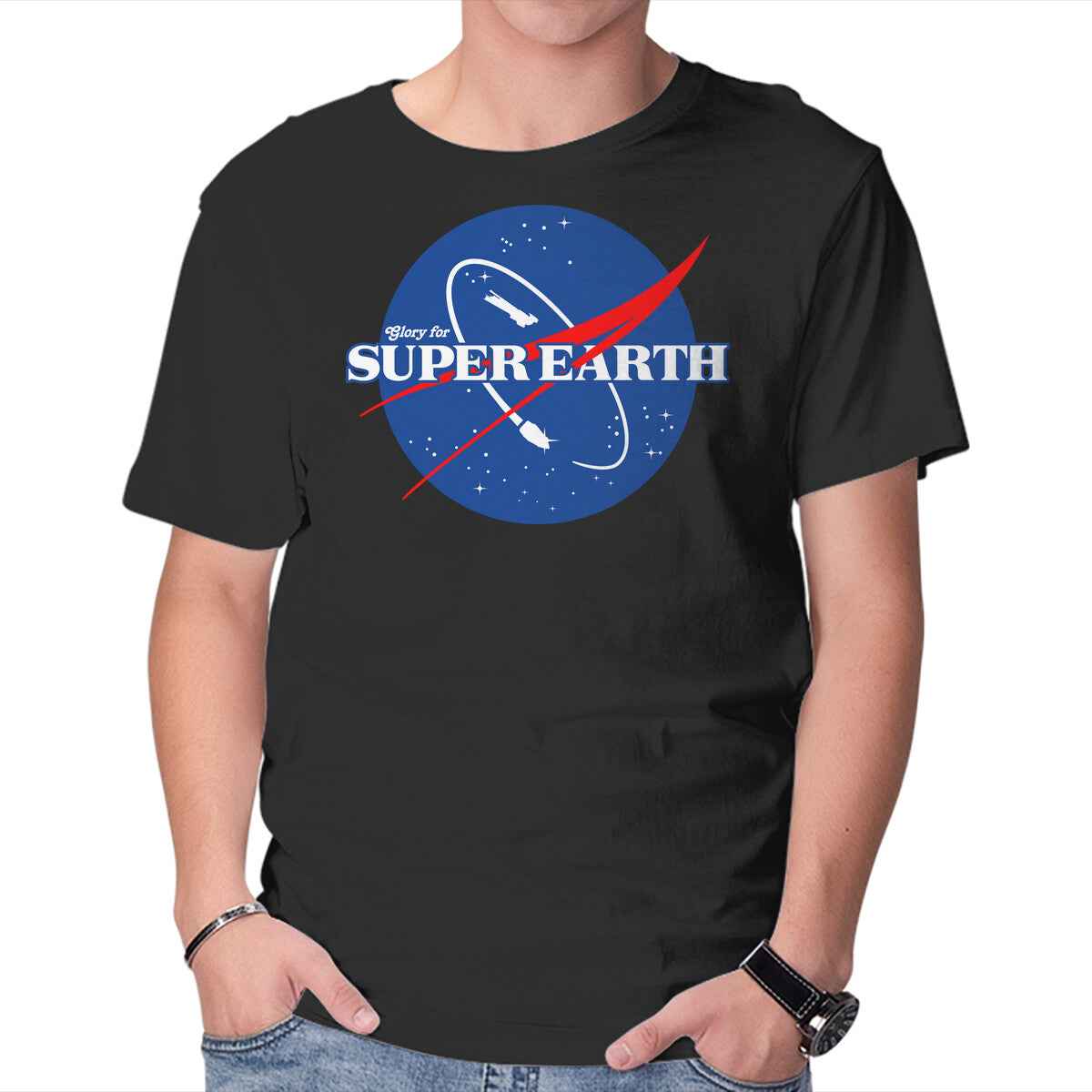 Glory For Super Earth – Gaming Graphic T-Shirt