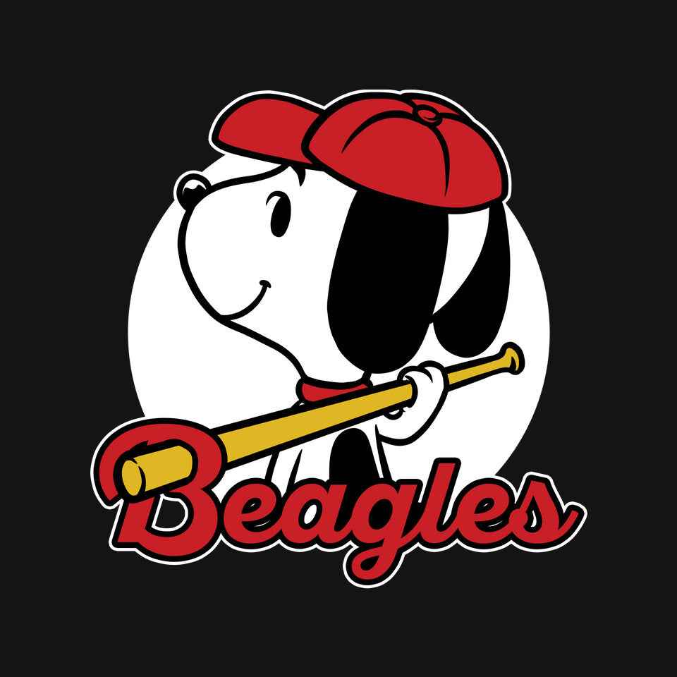 Comic Beagle Baseball – Dog Graphic T-Shirt