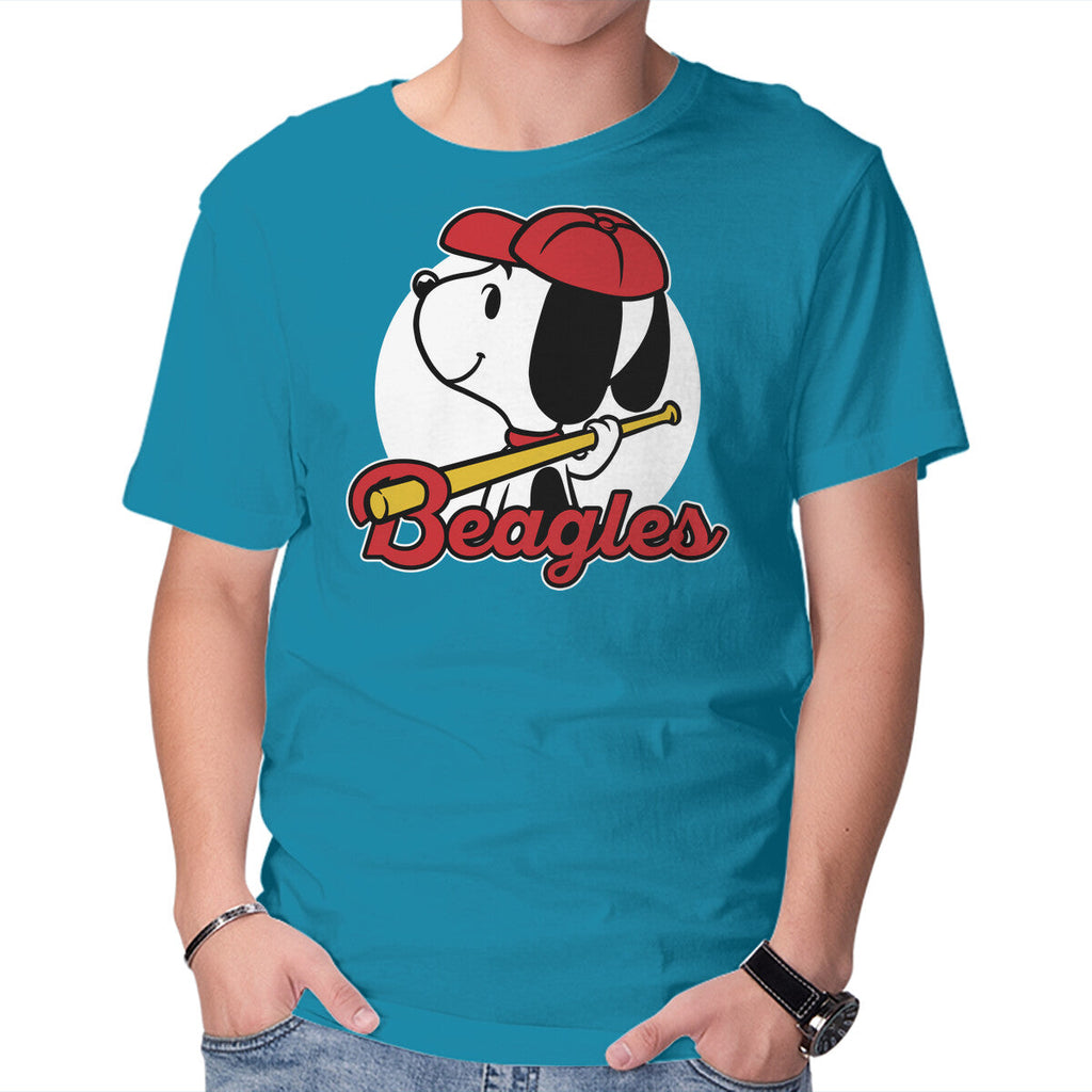 Comic Beagle Baseball – Dog Graphic T-Shirt in turquoise, product display