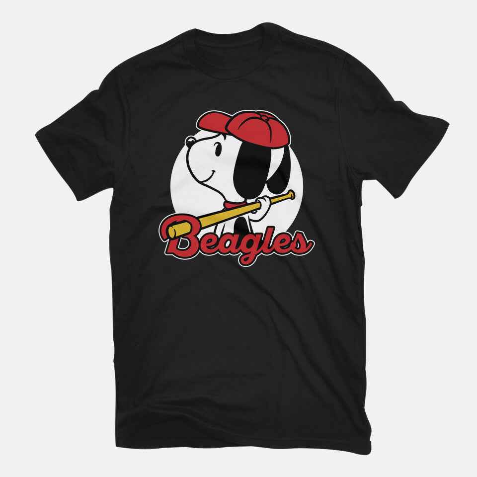 Comic Beagle Baseball – Dog Graphic T-Shirt
