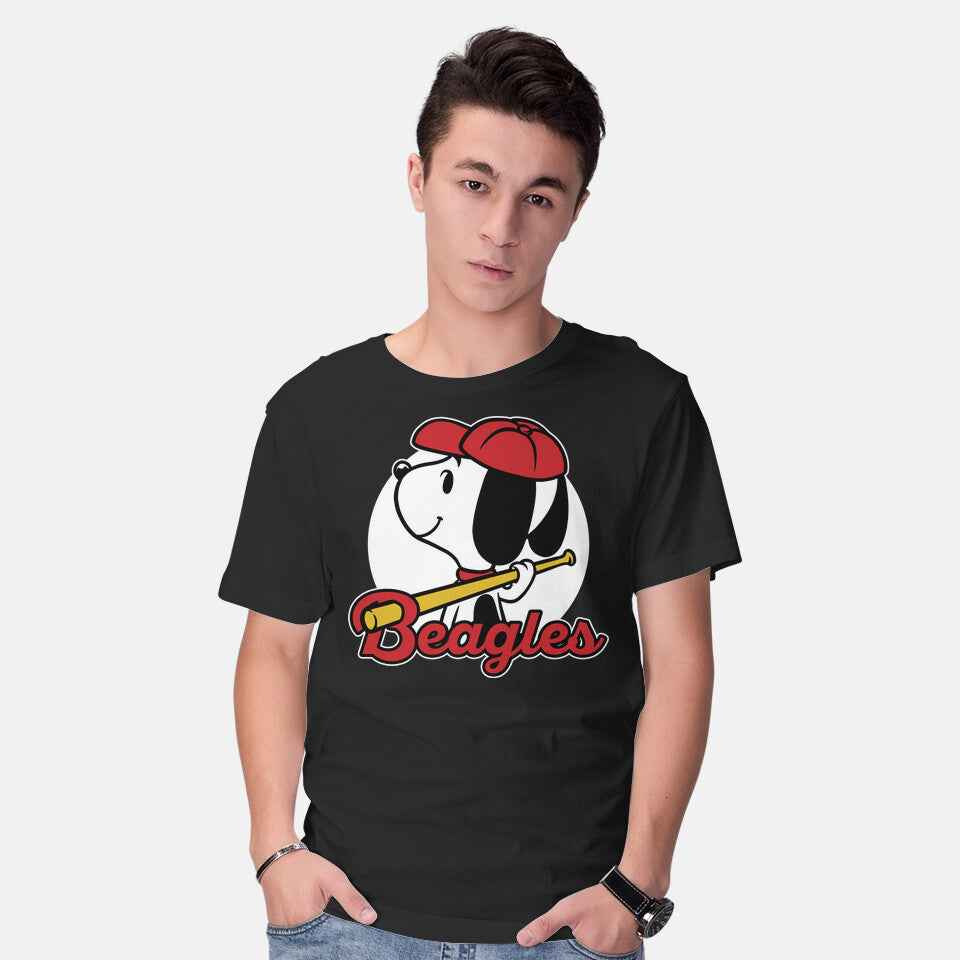 Comic Beagle Baseball – Dog Graphic T-Shirt