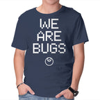 We Are Bugs – Sci-Fi Graphic T-Shirt in navy, product display