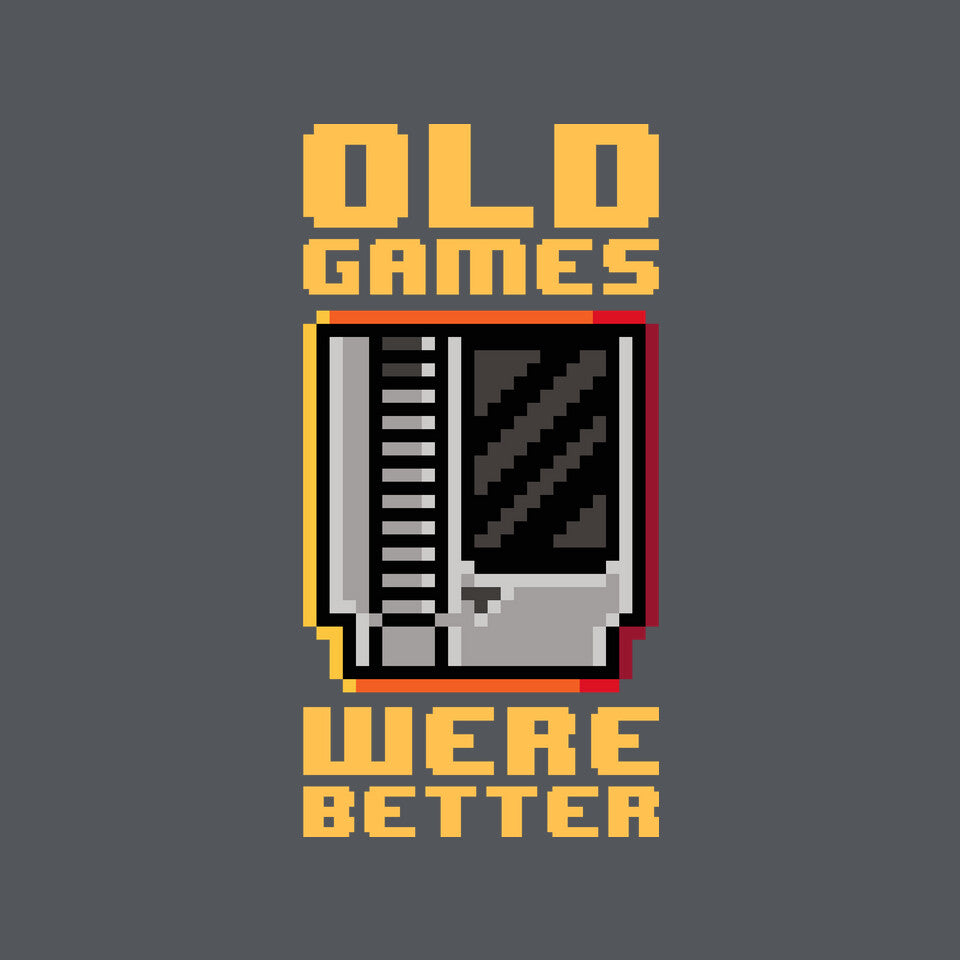 Old Games – Gaming Graphic T-Shirt design artwork for charcoal graphic T-shirt