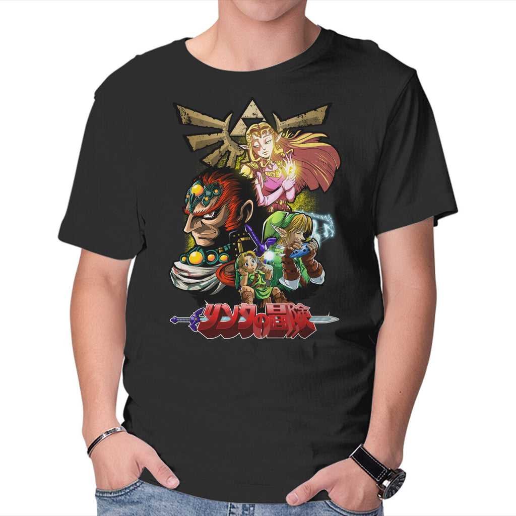 Hyrule Force – Gaming Graphic T-Shirt in black, product display