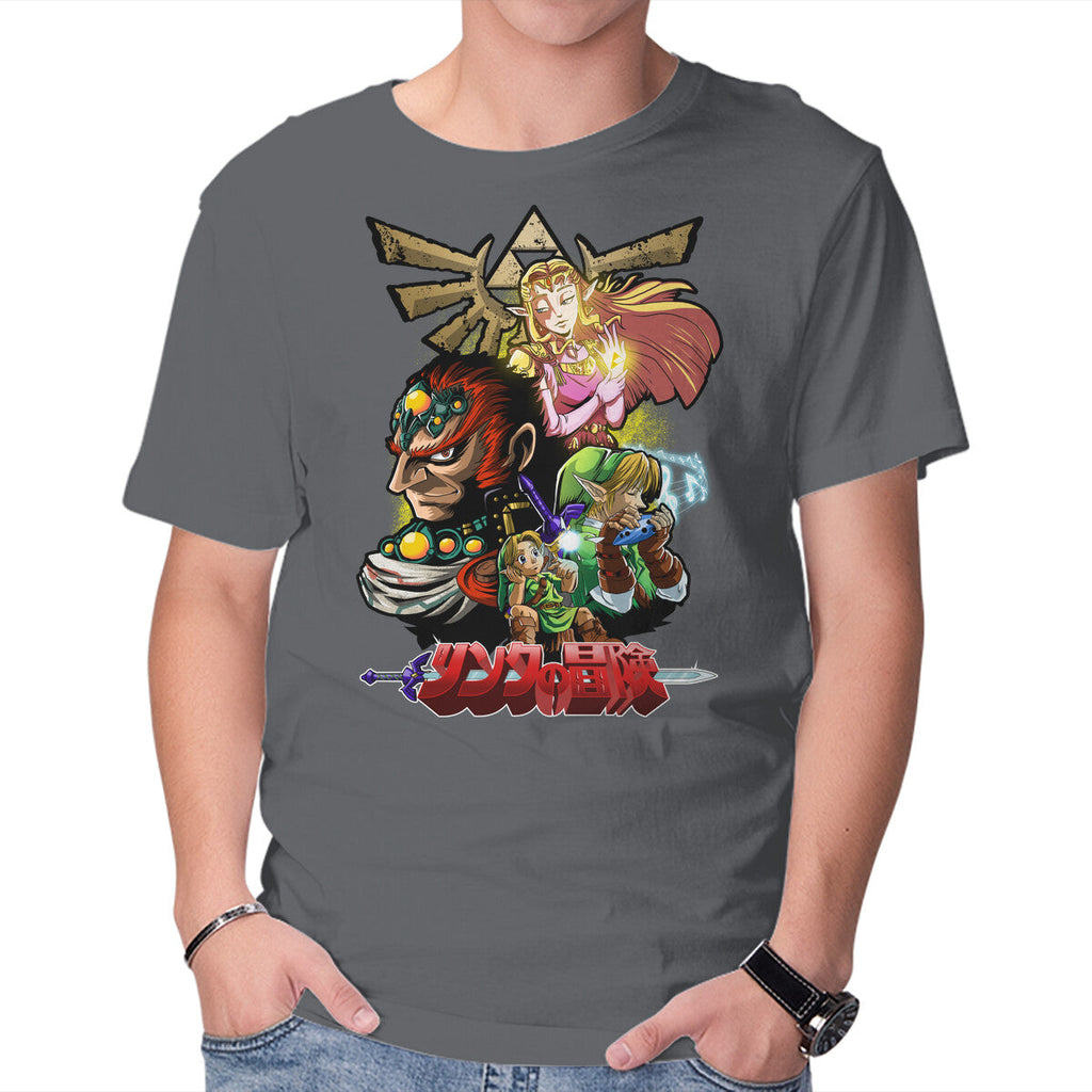 Hyrule Force – Gaming Graphic T-Shirt in charcoal, product display