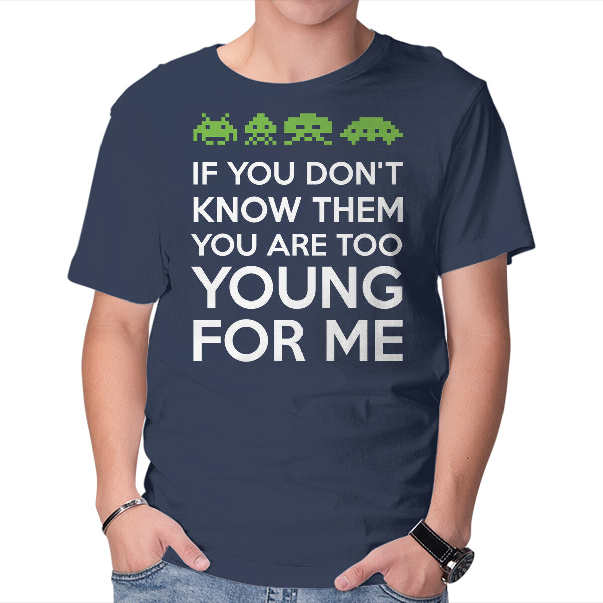 If You Don't Know Them – Gaming Graphic T-Shirt in navy, product display