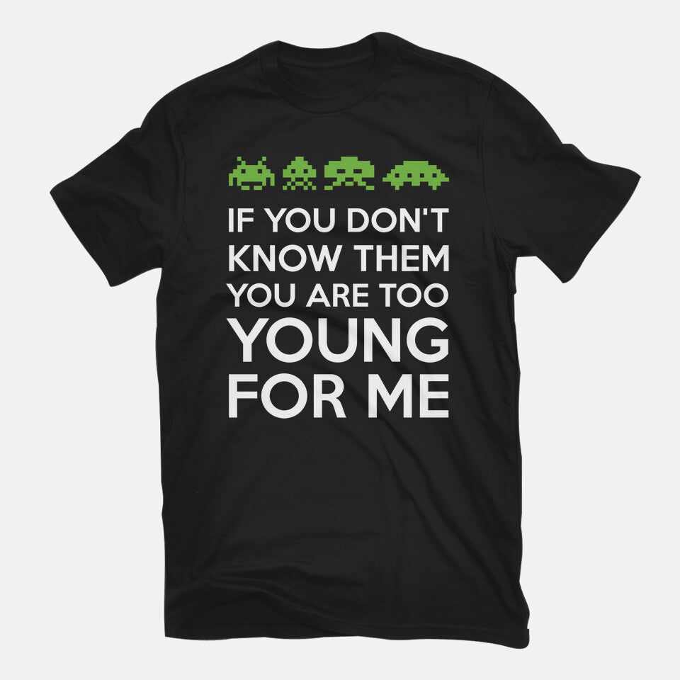 If You Don't Know Them – Gaming Graphic T-Shirt in black, flat-lay product view