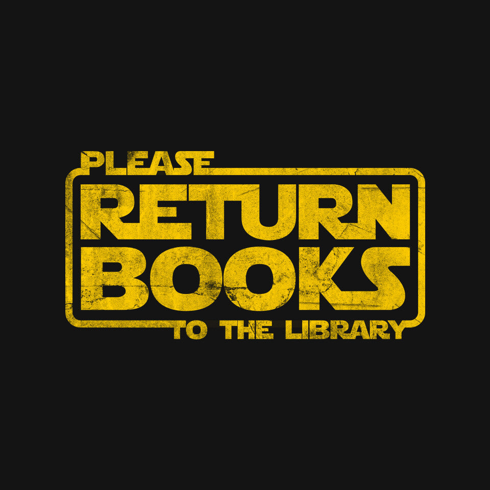 The Return Of The Books – Sci-Fi Graphic T-Shirt design artwork for black graphic T-shirt