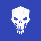 Helldivers Punisher – Gaming Graphic T-Shirt design artwork for royal blue graphic T-shirt