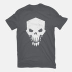 Helldivers Punisher – Gaming Graphic T-Shirt in charcoal, flat-lay product view