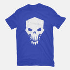 Helldivers Punisher – Gaming Graphic T-Shirt in royal blue, flat-lay product view