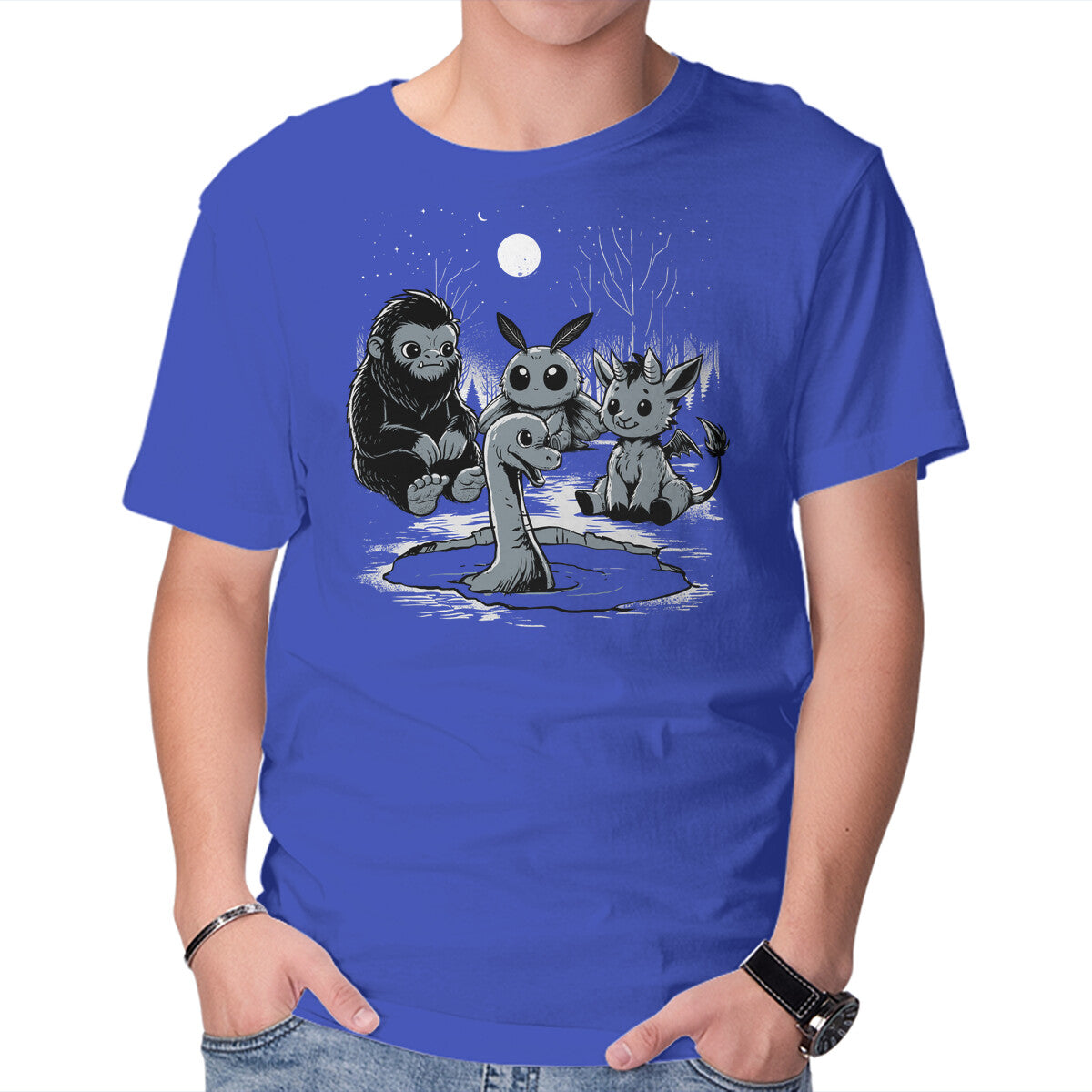 Cryptids – Animal Graphic T-Shirt in royal blue, product display