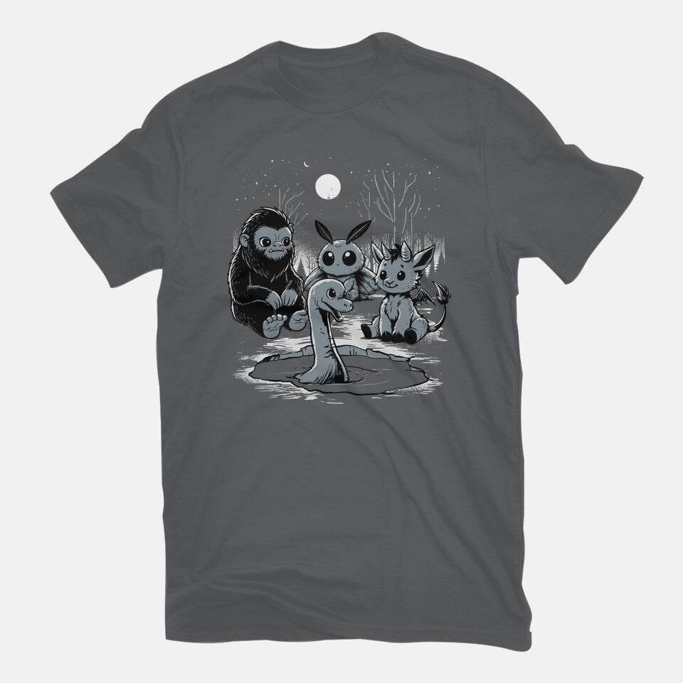 Cryptids – Animal Graphic T-Shirt in charcoal, flat-lay product view
