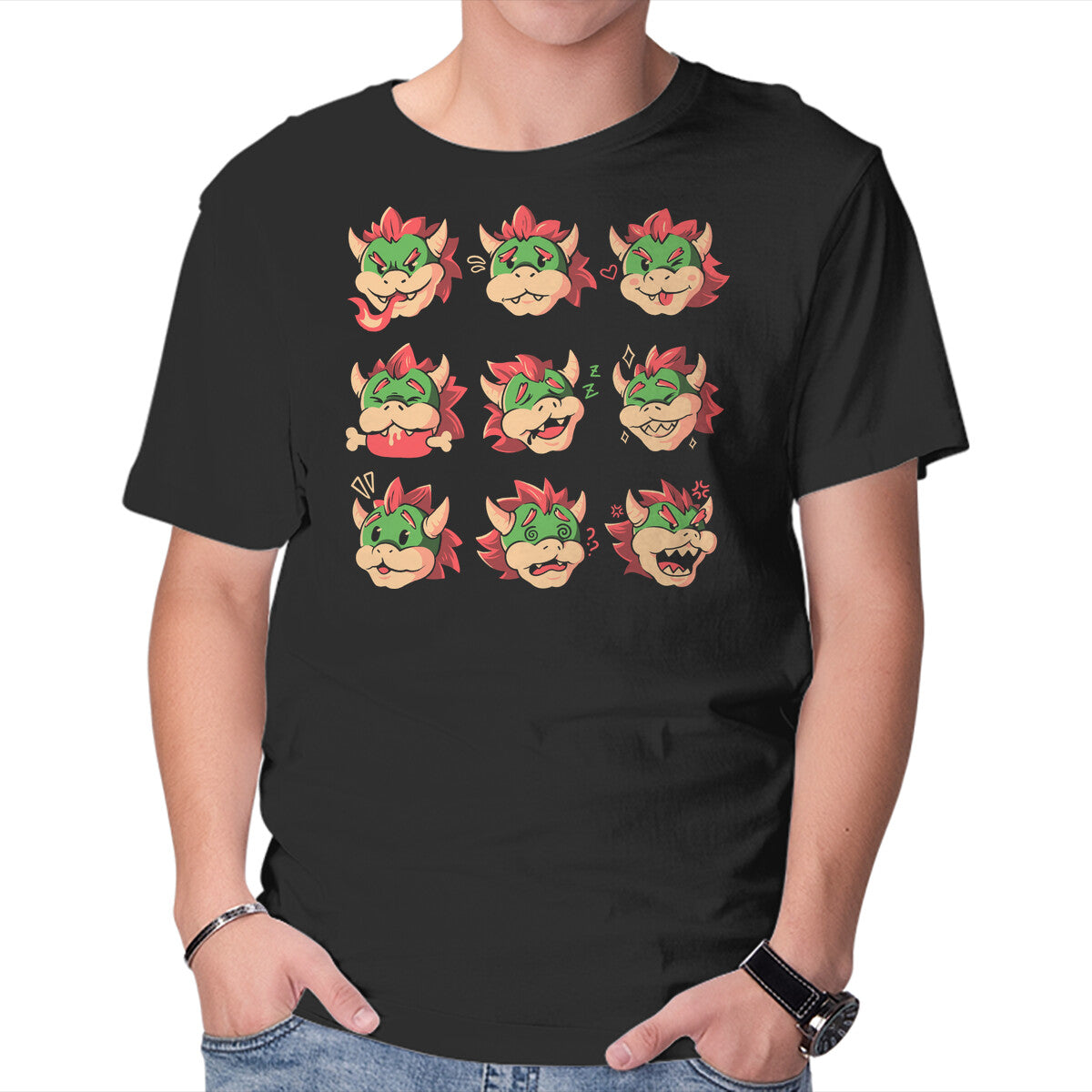 King Moods – Gaming Graphic T-Shirt in black, product display