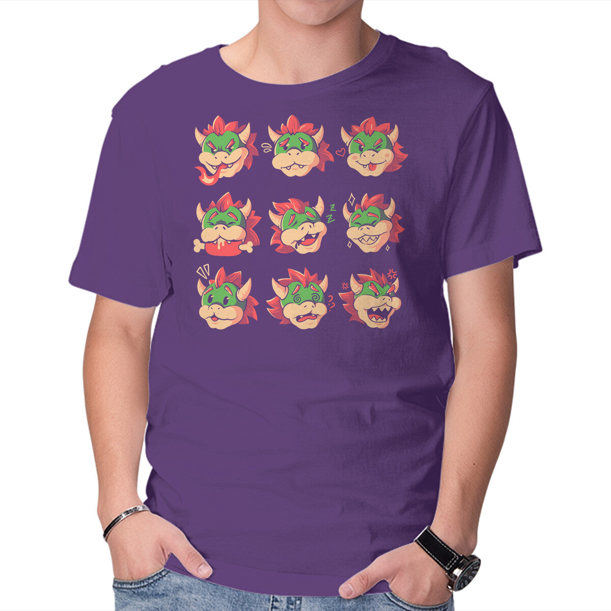King Moods – Gaming Graphic T-Shirt in purple, product display