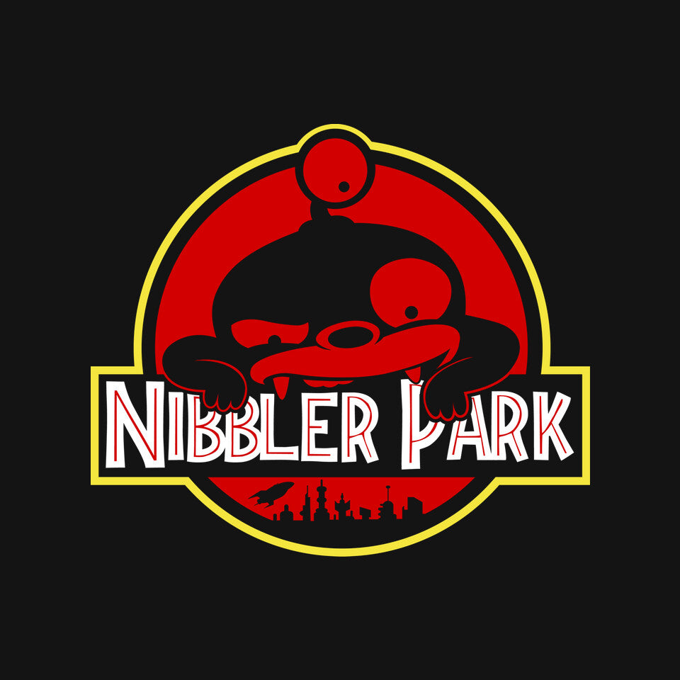 Nibbler Park – Sci-Fi Graphic T-Shirt design artwork for black graphic T-shirt