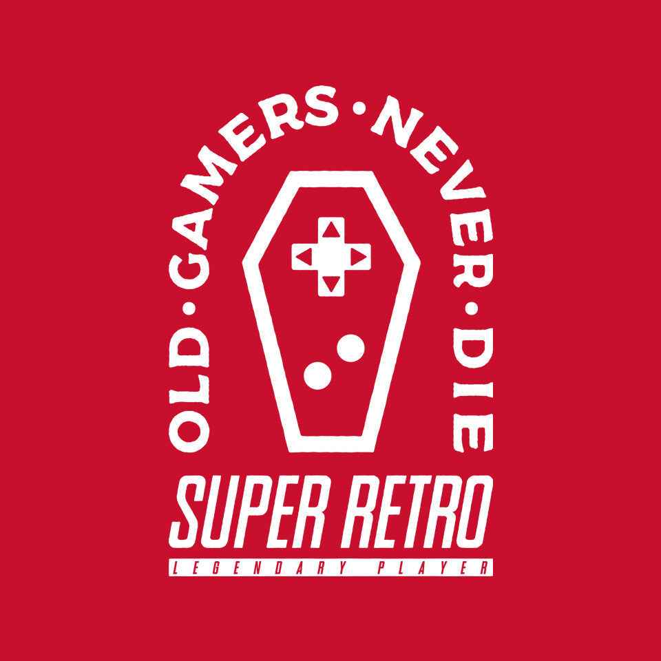 Old Gamers Never Die – Gaming Graphic T-Shirt