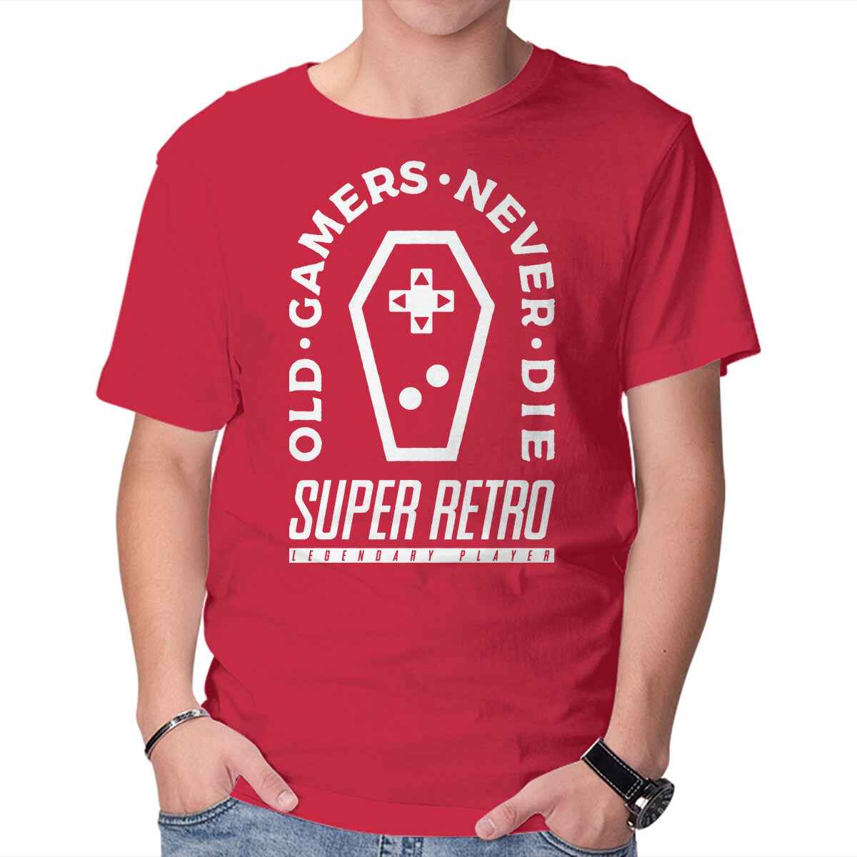 Old Gamers Never Die – Gaming Graphic T-Shirt
