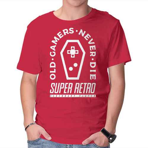 Old Gamers Never Die – Gaming Graphic T-Shirt