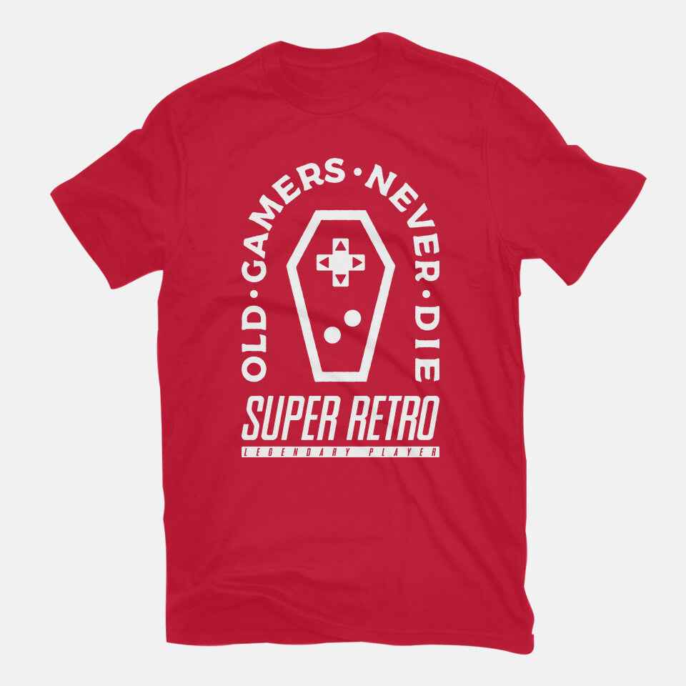 Old Gamers Never Die – Gaming Graphic T-Shirt