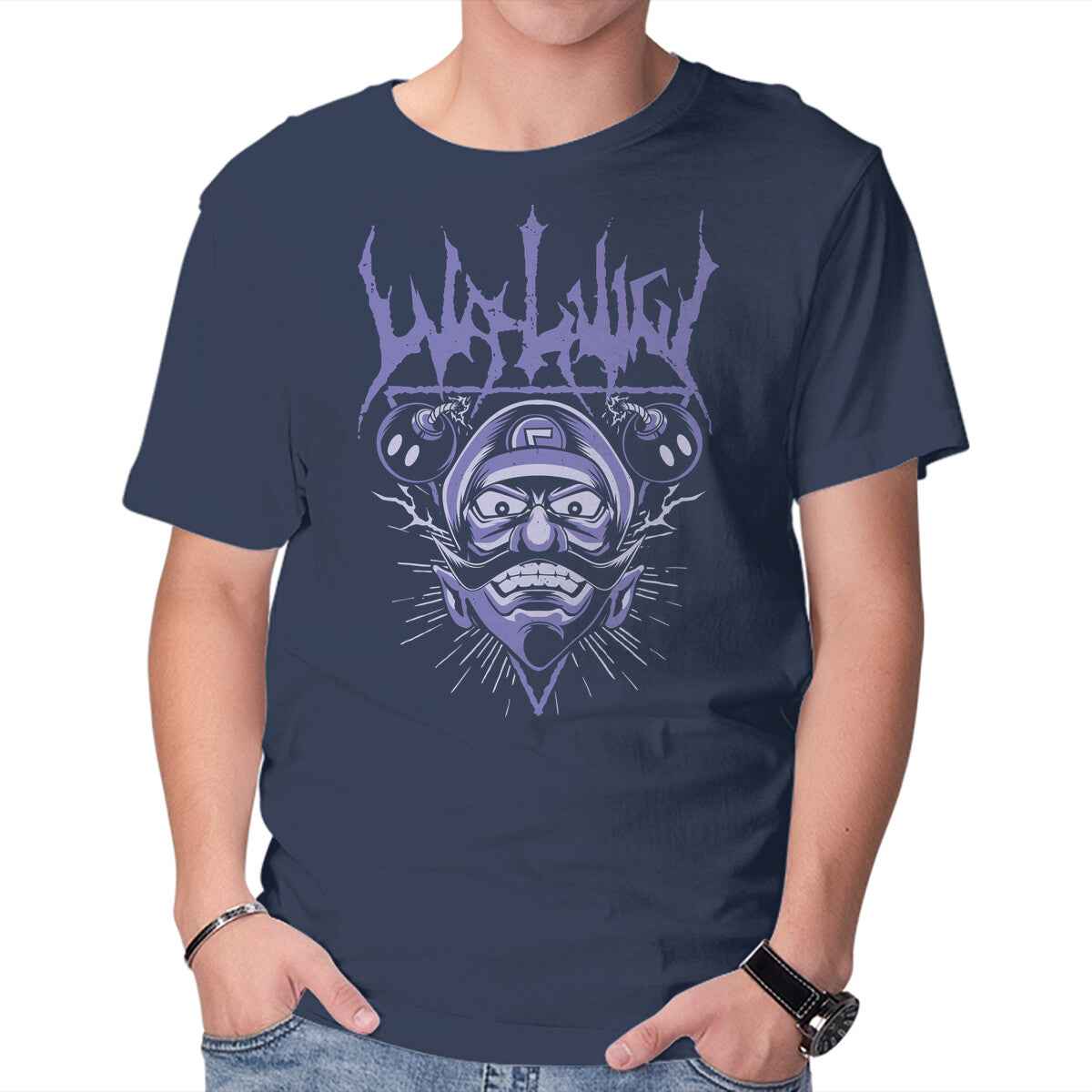 Waluigi Metal – Gaming Graphic T-Shirt