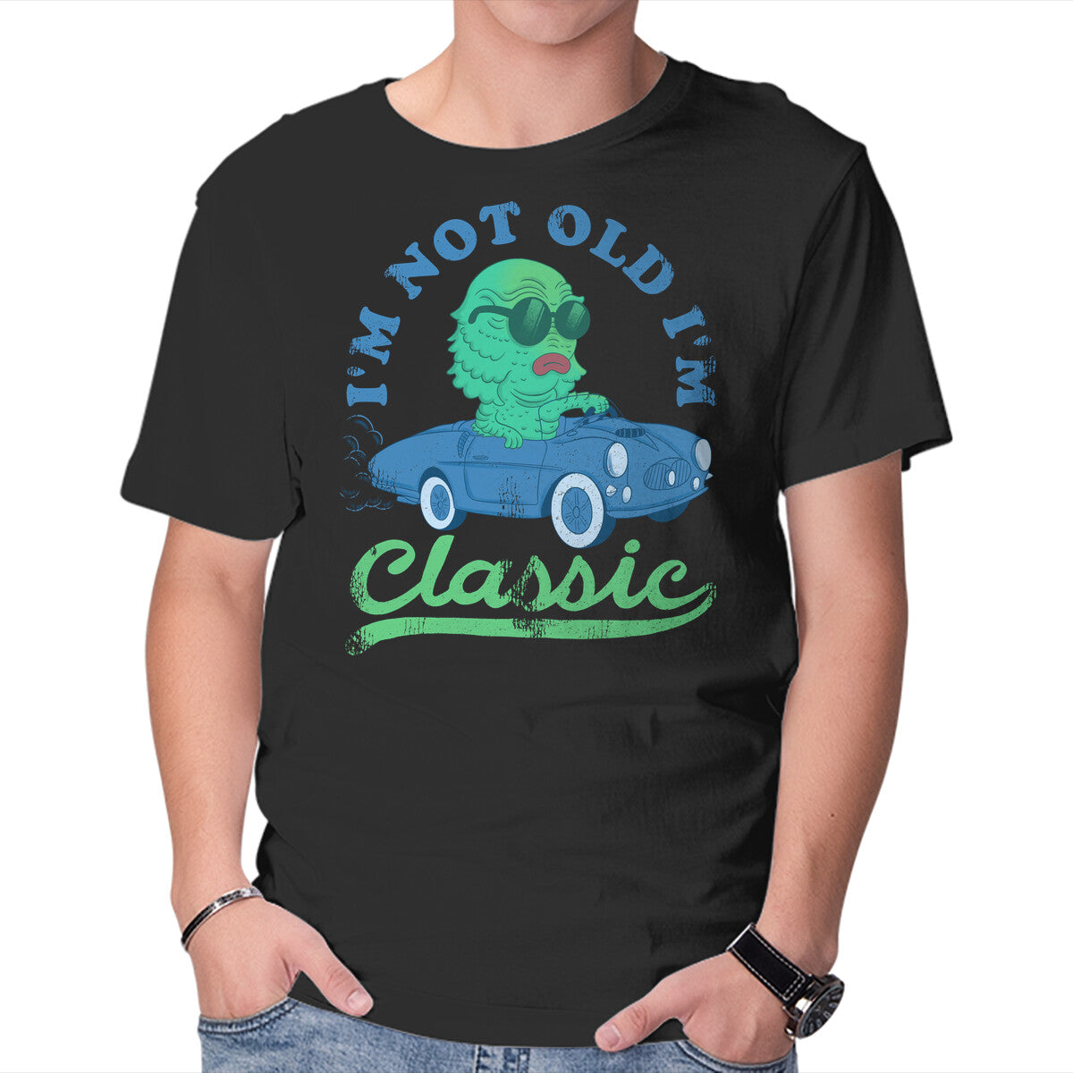 I'm Not Old I'm Classic – Horror Graphic T-Shirt in black, product display