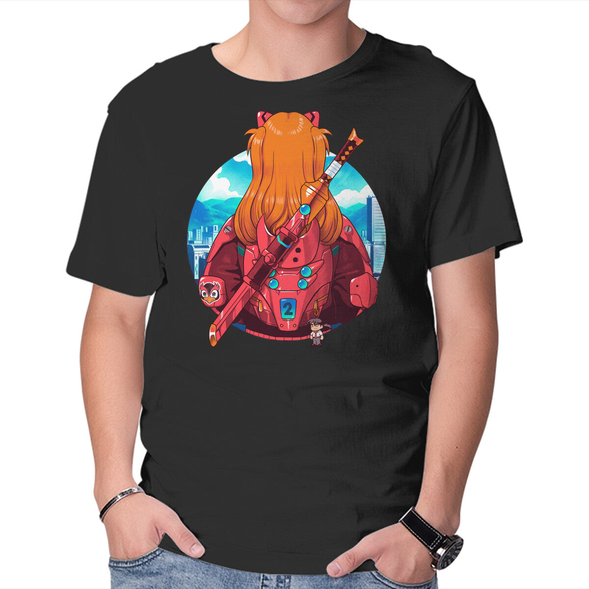 Second Summer – Anime Graphic T-Shirt in black, product display