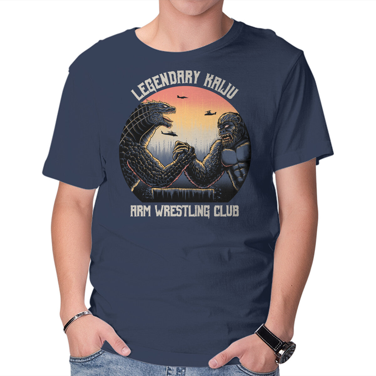 Legendary Kaiju – Movie Graphic T-Shirt in navy, product display