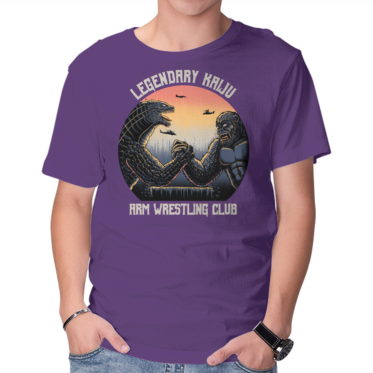 Legendary Kaiju – Movie Graphic T-Shirt in purple, product display